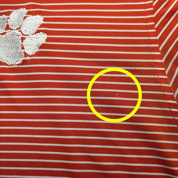 Southern Tide Clemson University Tigers Orange Polo Club Shirt Men L Performance - Picture 4 of 10